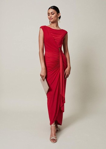 Phase Eight Donna Dress Deep Red Canada | FLXGEC-401